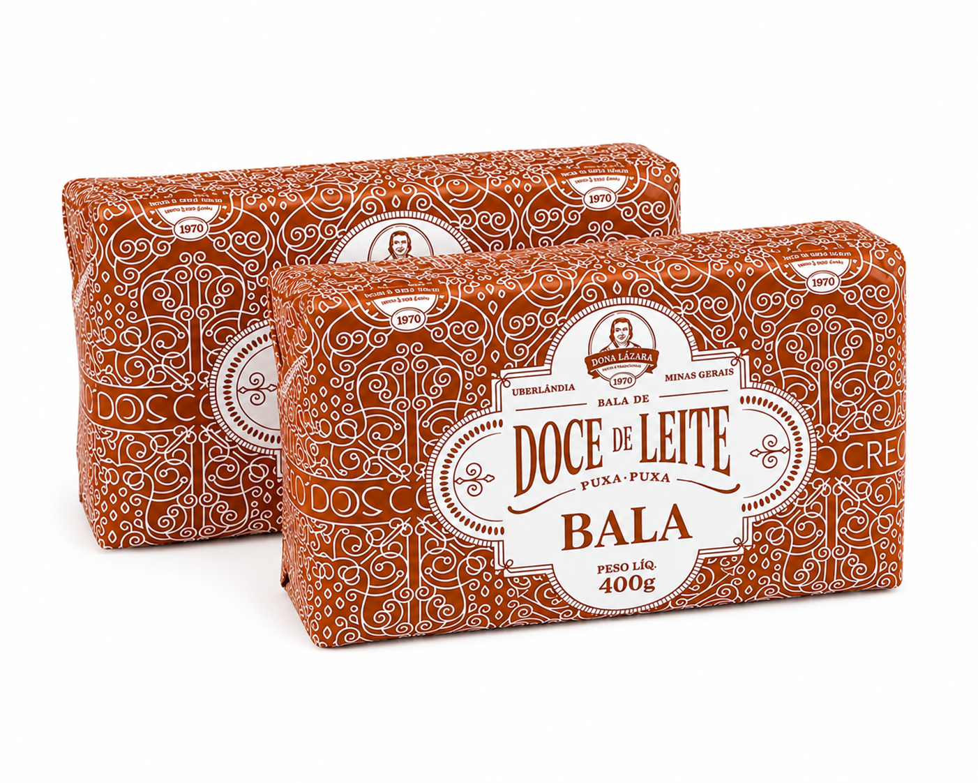 Kit com 2 Balas de Doce de Leite Puxa-Puxa 400g